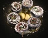 秋刀魚大葉巻きのトマトソース煮 野菜添え作り方8写真