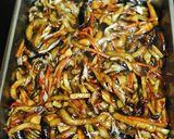 茄子の甜麺醤炒めde春巻き作り方8写真
