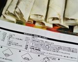 茄子の甜麺醤炒めde春巻き作り方9写真