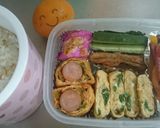 ウインナーとチーズとピーマンの油揚巻焼♪作り方5写真