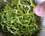 ☆裏技☆簡単！早い！ピーマンの輪切り作り方3写真
