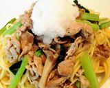 ランチ＊豚肉と小松菜、舞茸の和風パスタ作り方11写真