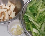 厚揚げと小松菜、牛肉のオイスター炒め作り方1写真