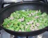 フィリピン★隠元とひき肉のココミルク炒め作り方4写真