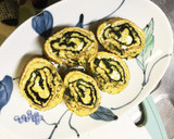 のり巻き厚焼き卵 お弁当にも だし巻き卵作り方10写真