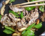 甘とうと豚肉のオイスターソース炒め作り方6写真