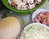 きのこのチーズリゾット作り方1写真