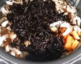 妊娠中に*ひじき炊き込みごはん作り方4写真