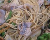 ♪具だくさん黒ごまパスタ♪作り方4写真