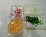 夜食に作った☆シンプルチャーハン作り方1写真
