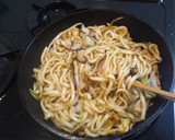 ササッとバターしょうゆの焼きうどん作り方8写真