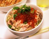 絶品！簡単！秋鮭といくらの親子丼♡作り方3写真