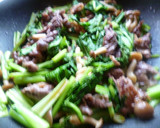 牛肉と小松菜のオイスター炒め♪作り方5写真
