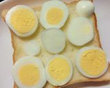 紫蘇香る❀茹で卵×トマトの和トースト作り方3写真