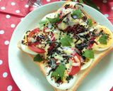 紫蘇香る❀茹で卵×トマトの和トースト作り方6写真