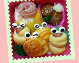 可愛いミニパン弁当 ﻌﻌﻌ♥作り方2写真