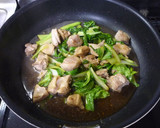 モモ肉と青梗菜と厚揚げ　照り焼き風炒め作り方7写真