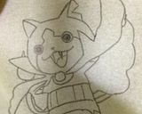妖怪ウォッチ ☆ガブニャン☆ キャラ弁作り方1写真