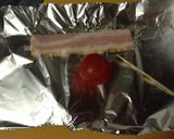 お弁当に♫プチトマトのベーコン巻き作り方1写真