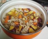 さつまいもの秋の味覚肉じゃが作り方3写真