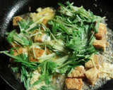 厚揚げと水菜の卵とじ♪丼にもいけます♪作り方3写真