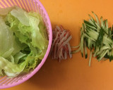 きゅうりとレタスとカニカマのサラダ作り方1写真