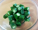 手軽に一品!!オクラの胡麻まぶし作り方1写真