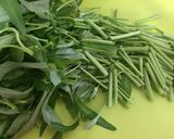 豚ばらカリカリ♪空芯菜のシャキッと炒め作り方1写真