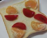 トマトとみかんのサラダトースト作り方3写真