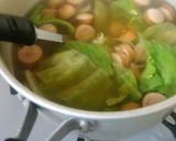 ウィンナーと卵・トマトのスープ☆朝食にも作り方4写真