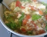 ウィンナーと卵・トマトのスープ☆朝食にも作り方5写真