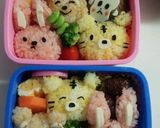 ハンバーグ　さる　キャラ弁に♪作り方5写真