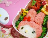 桜でんぶのマイメロちゃん♪(キャラ弁)作り方7写真