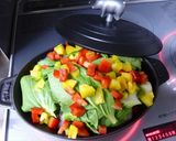 ストウブではまぐりと青梗菜のパスタ作り方2写真