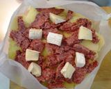 (∵)屋:じゃがとコンビーフのチーズ焼き作り方2写真