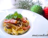 絶品！きのこクリームソースパスタ☆ペンネ作り方12写真