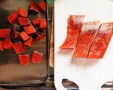 簡単♪漬けるだけ♪鮭のにんにく醤油漬け♪作り方1写真