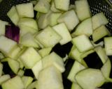 ナスとズッキーニの豚ミンチ味噌炒め作り方1写真