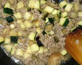 ナスとズッキーニの豚ミンチ味噌炒め作り方4写真