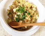 簡単☆カレー風味のひき肉チャーハン作り方4写真