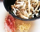 きのことレタスのガーリック醤油サラダ作り方1写真
