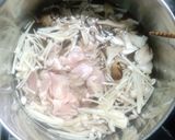 舞茸、えのきと鶏のポカポカ素麺作り方3写真