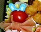 可愛いリボンハムをどーぞ。作り方7写真