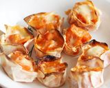 餃子の皮でトマポテチーズ焼き作り方5写真