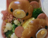 簡単*幼稚園お弁当*くまサンド*キャラ作り方9写真