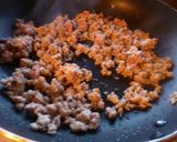小松菜とひき肉のピリ辛炒め♪作り方4写真