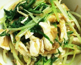 簡単！水菜とササミの梅なめ茸和え作り方10写真