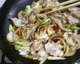 豚肉とダブルねぎの焼き肉のたれ炒め作り方3写真