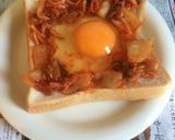 簡単!半熟卵とキムチーズトースト作り方2写真
