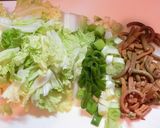 白菜とぜんまいのピリ辛スープ作り方1写真